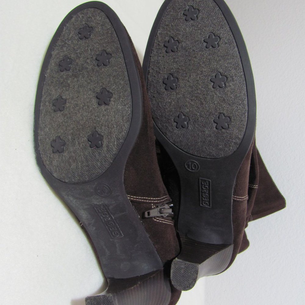 George Brown Faux Suede Slouch Boots - Picture 6 of 13